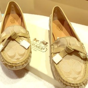 Brand new Coach monogrammed loafers